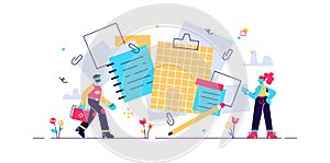 Notes vector illustration. Flat tiny paper