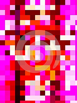 A noteworthy alluring pink geometric design of squares and rectangles