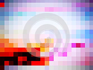 A noteworthy graphical design of colorful pattern of squares