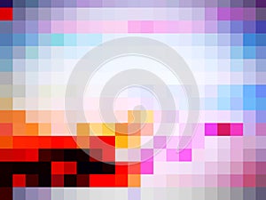 A noteworthy graphical design of colorful pattern of squares photo