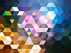 A noteworthy illustration of handsome geometric pattern of colorful rectangles and squares photo