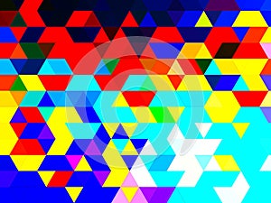 A noteworthy multi-colored geometric pattern of triangles