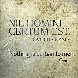 Nothing is certain Ovid Lat photo