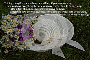 Nothing, everything, something, something: if you have nothing, then you have everything