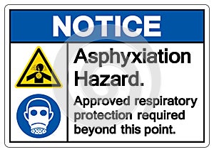 Notice Asphyxiation Hazard Symbol Sign, Vector Illustration, Isolate On White Background Label .EPS10 photo