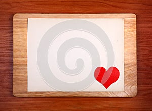 Notice Board with Heart Shape