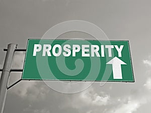 A Notice Board On A National Highway Showing Prosperity Ahead, C