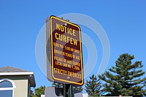 Notice curfew in Lake George