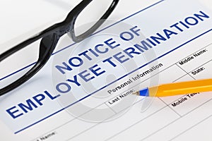 Notice of employee termination