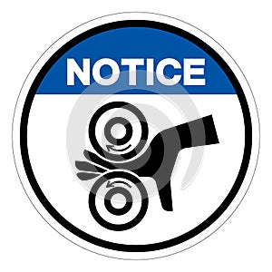 Notice Hand Entangle Left Symbol Sign, Vector Illustration, Isolate On White Background Label .EPS10