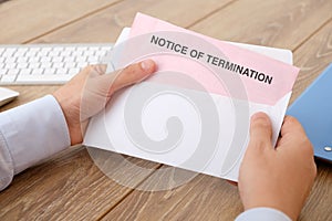 Notice of job termination