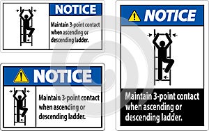 Notice Maintain 3 Point Contact When Ascending Or Descending Ladder