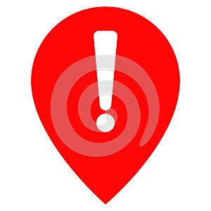 Notice Map Pointer Flat Icon Vector