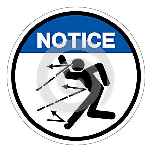 Notice Of Material Spattering Symbol Sign, Vector Illustration, Isolate On White Background Label .EPS10