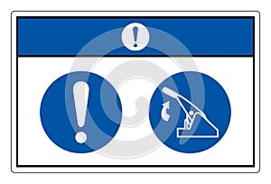 Notice Pull Parking Brake Symbol Sign, Vector Illustration, Isolate On White Background Label. EPS10