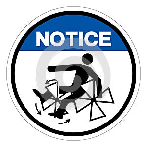 Notice Rotating Paddles Will Crush Entangle Or Amputate Symbol Sign, Vector Illustration, Isolate On White Background Label .EPS10