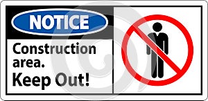 Notice Sign Construction Area - Keep Out