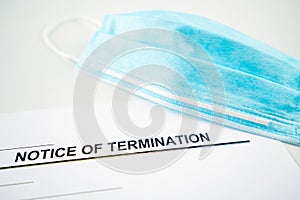 Notice of termination form and facial mask