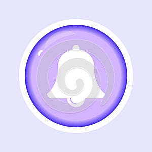 notification bell flat gradient vector icon