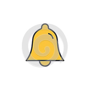 Notification bell icon in colored version