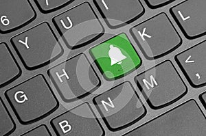 Notification bell on keyboard