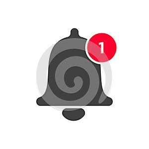 Notification bell icon vector inbox message photo