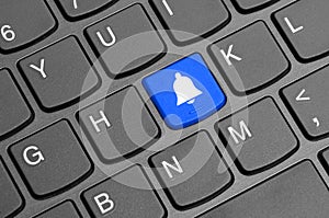 Notification bell on keyboard