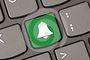 Notification bell on keyboard