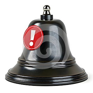 Notification bell reminder alert icon 3D