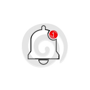 Notification bell icon vector illustration