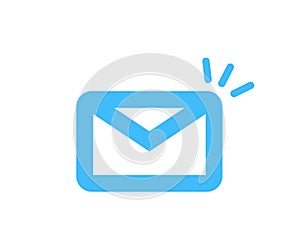 Notification icon set, New e-mail, new message icon design. Social media chat notify communication.