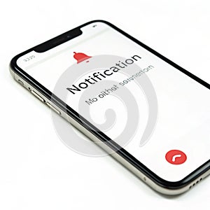 Notification isolated on white background