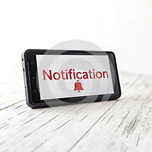 Notification isolated on white background