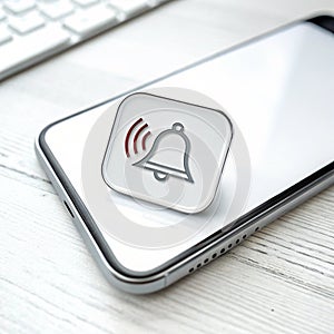 Notification isolated on white background