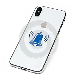 Notification isolated on white background