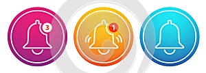 Notification Vector Icon of bell. Alarm alert message ring icon sign for notification