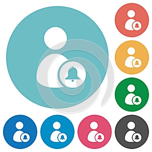 Notify user flat round icons