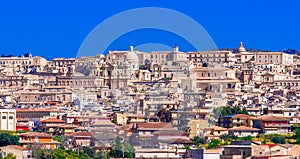 Noto, Sicily island, Italy: Panoramic view of the Noto baroque town in Sicily, southern Italy photo