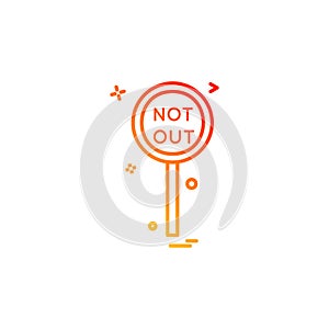 notout decision umpire icon vector design