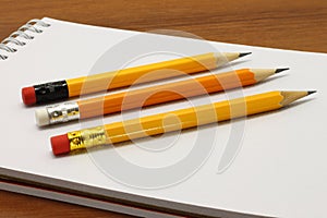 Notpad and pencils