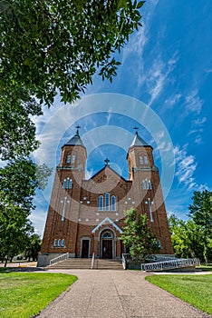 Notre Dame Auvergne Catholic Church in Ponteix, Saskatchewan