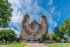 Notre Dame Auvergne Catholic Church in Ponteix, Saskatchewan