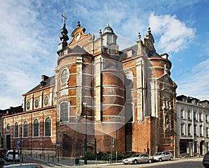 Notre-Dame-aux-Riches-Claires church in Brussels. Belgium