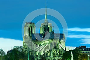 Notre Dame Cathedral on Ile de la Cite, Paris