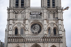 Notre Dame Cathedral ourdoor - Paris France photo
