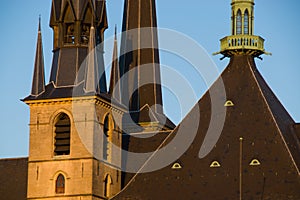 Notre Dame Cathedral towers closeup