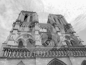 Notre Dame Church under dark sky