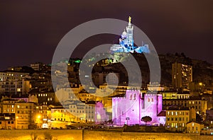 Notre-Dame de la Garde and Abbey of Saint Victor in Marseille -