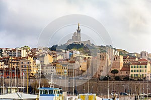 Notre-Dame de la Garde and Abbey of Saint Victor in Marseille -