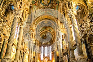 Notre dame de fourviere, Lyon, France photo